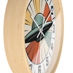 Retro UFO Sunburst Wall Clock | 1950s Space Age Decor