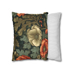 William Morris Poppy Faux Suede Pillow Cover