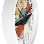 Retro UFO Sunburst Wall Clock | 1950s Space Age Decor