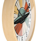 Retro UFO Sunburst Wall Clock | 1950s Space Age Decor