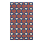 Geometric Hourglass Area Rug | Blue Terracotta Cream