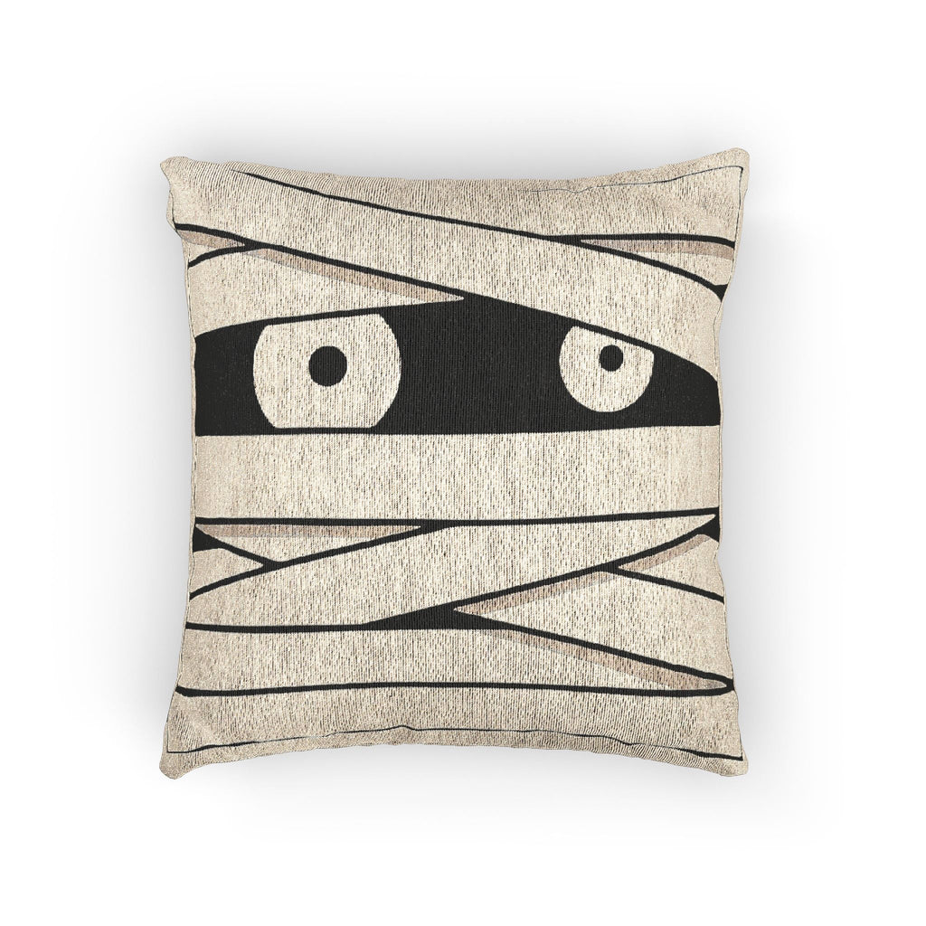Mummy eyes woven pillow clean front product view