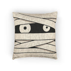 Mummy eyes woven pillow clean front product view