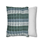 Retro Green Geometric Faux Suede Pillow Cover