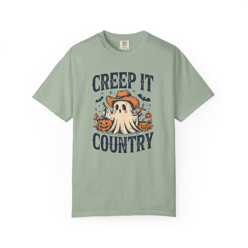 Creep It Country T-shirt | Halloween Ghost with Pumpkins