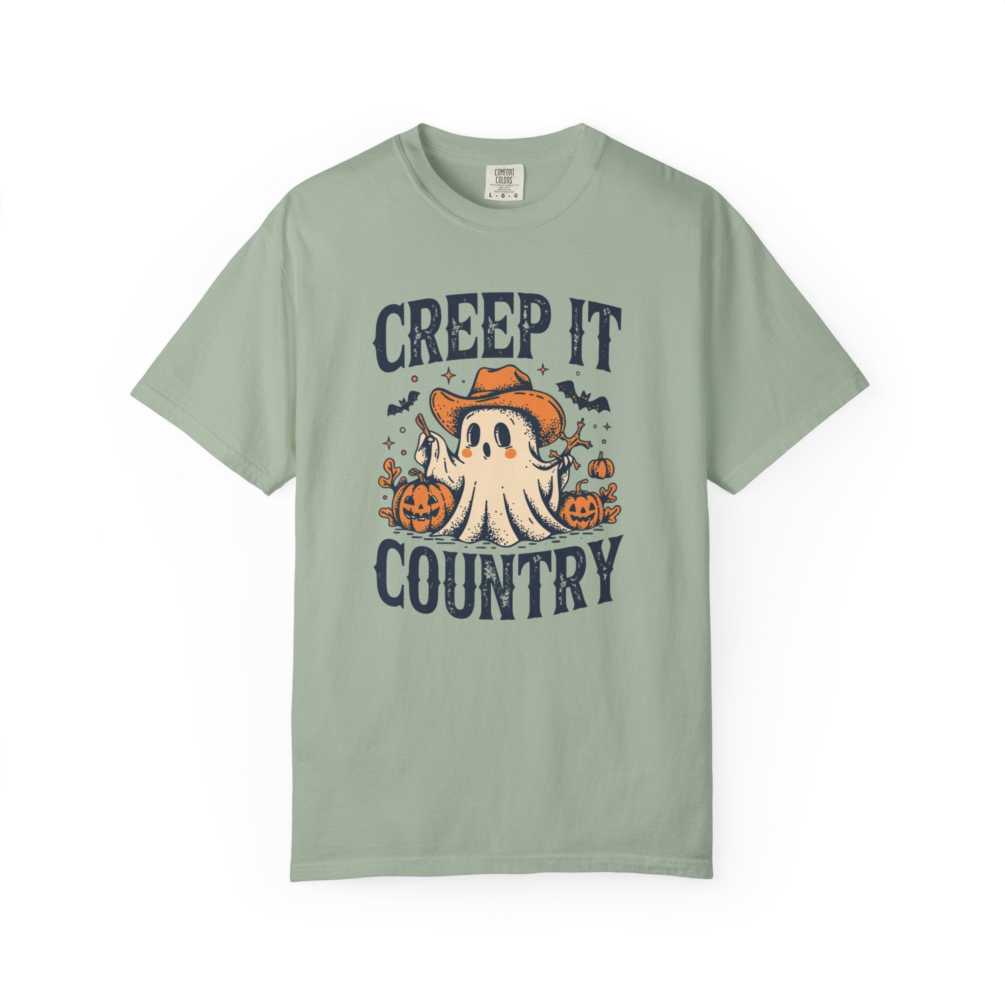 Creep It Country T-shirt | Halloween Ghost with Pumpkins