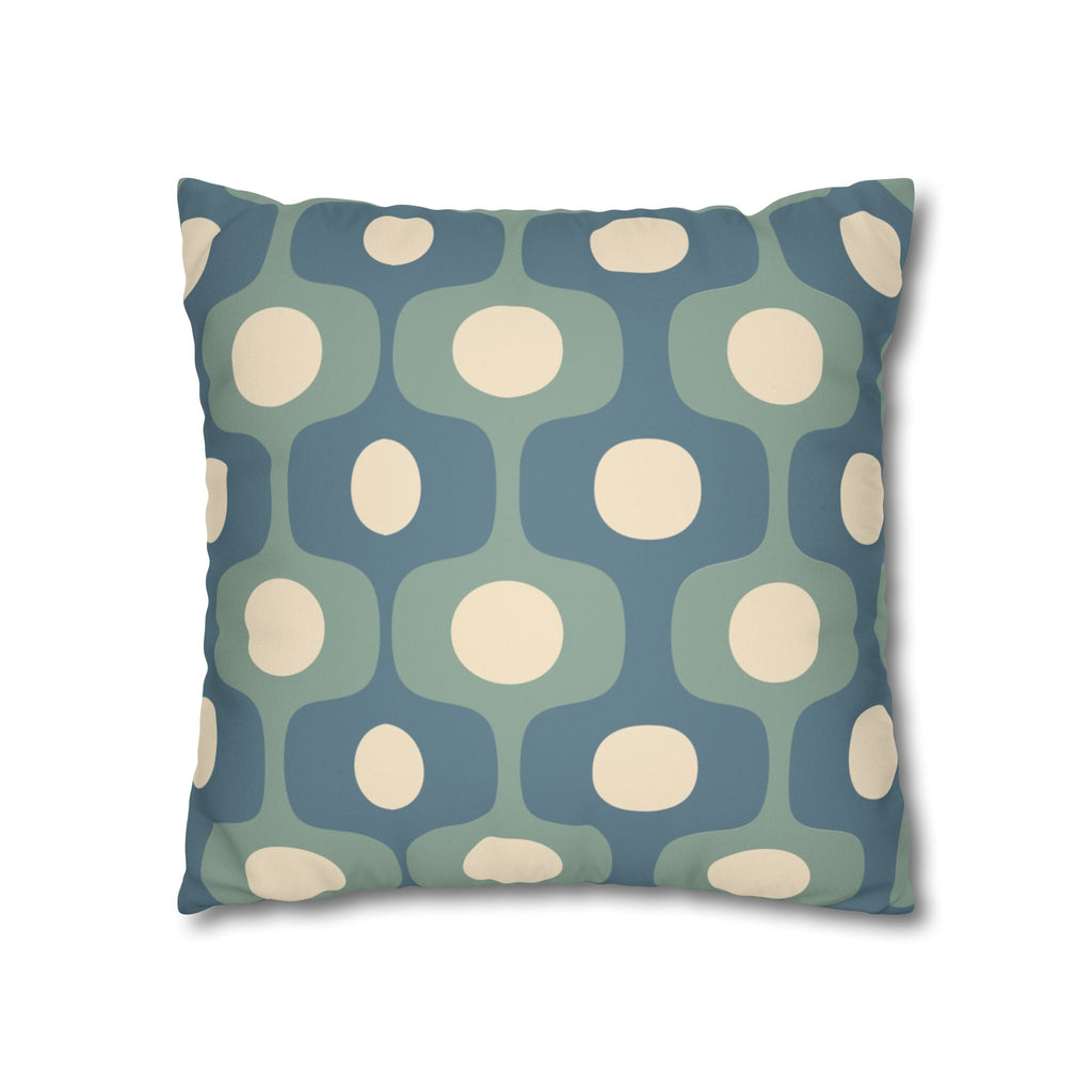 Mid-Century Geometric Pillowcase | Retro Abstract Square Pillowcase