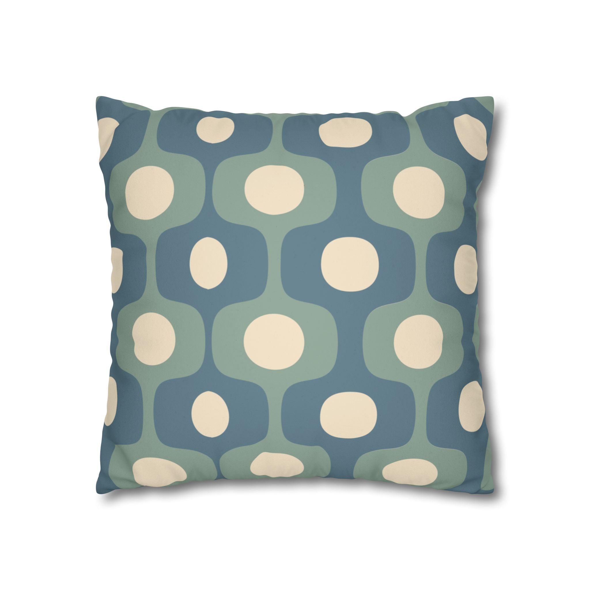 Mid-Century Geometric Pillowcase | Retro Abstract Square Pillowcase