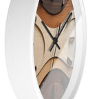 Geometric Starburst Wall Clock | Marquetry-Style Decor
