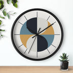 Mid Century Modern Clock | Atomic Retro Minimalist Geometric Hourglass Wall Clock