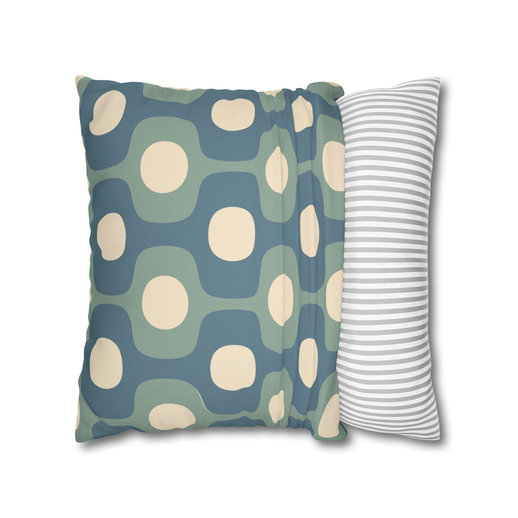 Mid-Century Geometric Pillowcase | Retro Abstract Square Pillowcase