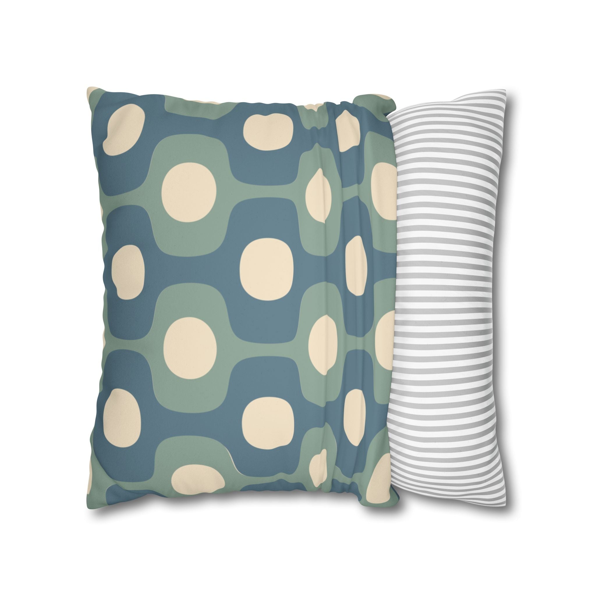 Mid-Century Geometric Pillowcase | Retro Abstract Square Pillowcase