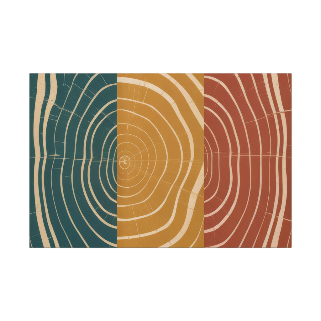 Abstract Wood Grain Trio Matte Canvas | Stretched Wall Art