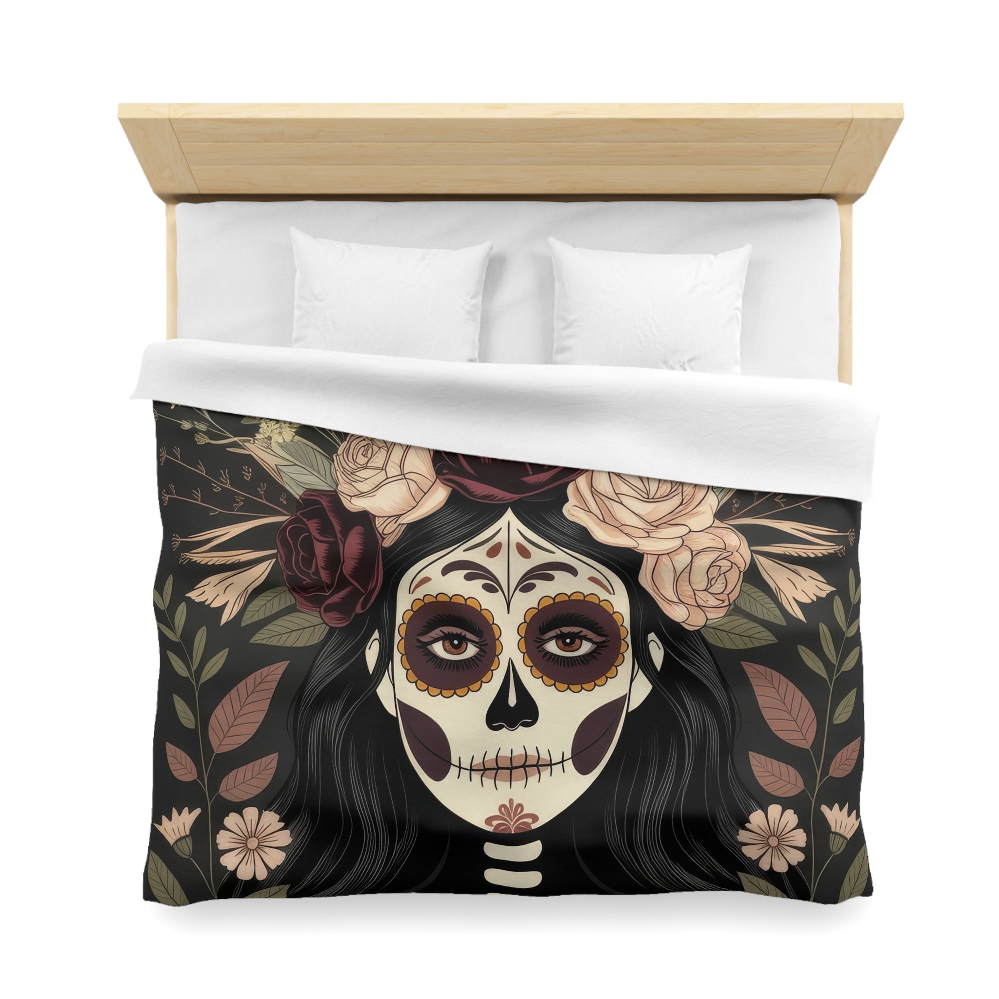 La Catrina Skull Gothic Microfiber Duvet Cover | Day of the Dead
