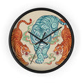 Chinoiserie Three Tigers Wall Clock | Mid Century Modern