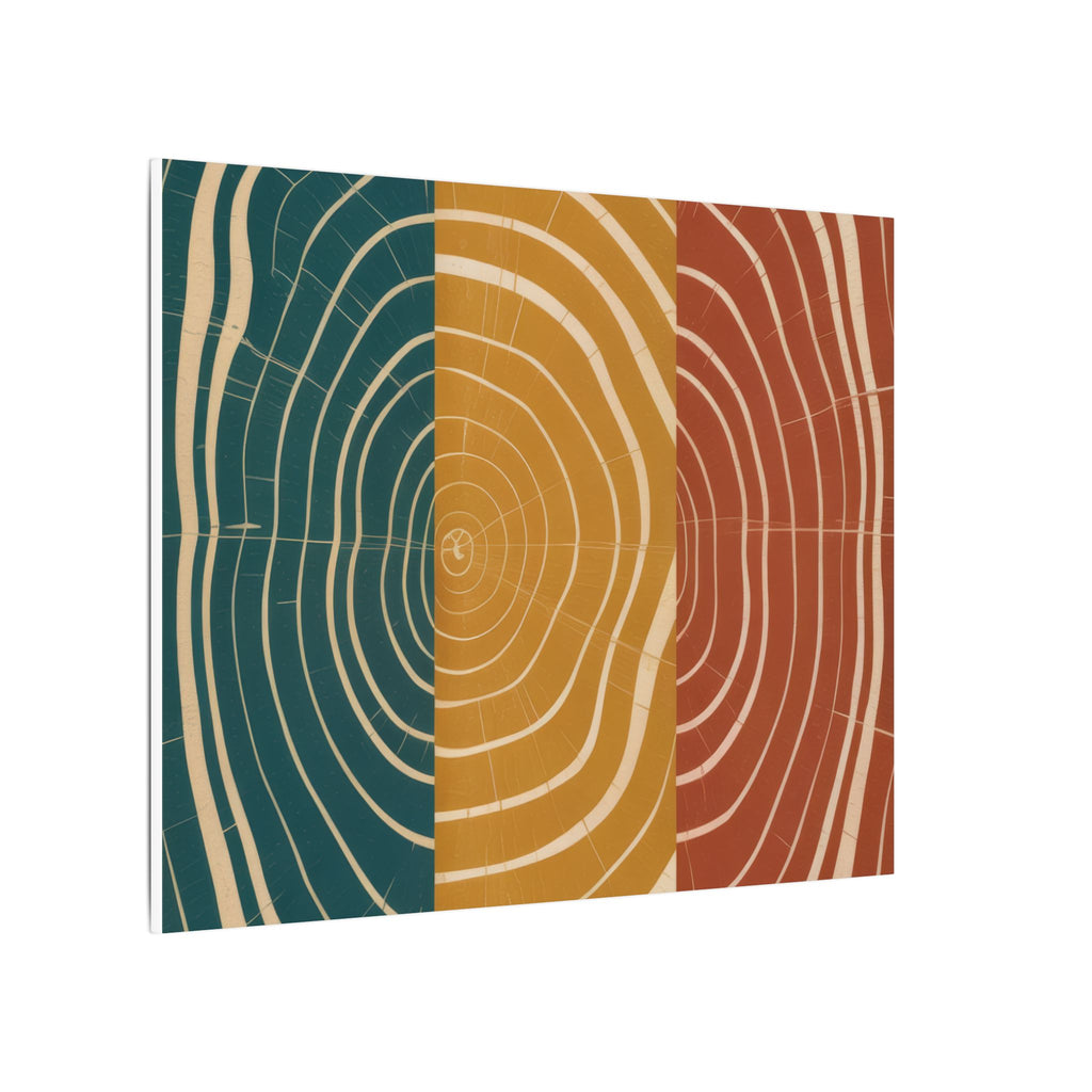 Abstract Wood Grain Trio Matte Canvas | Stretched Wall Art