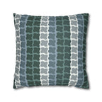 Retro Green Geometric Faux Suede Pillow Cover