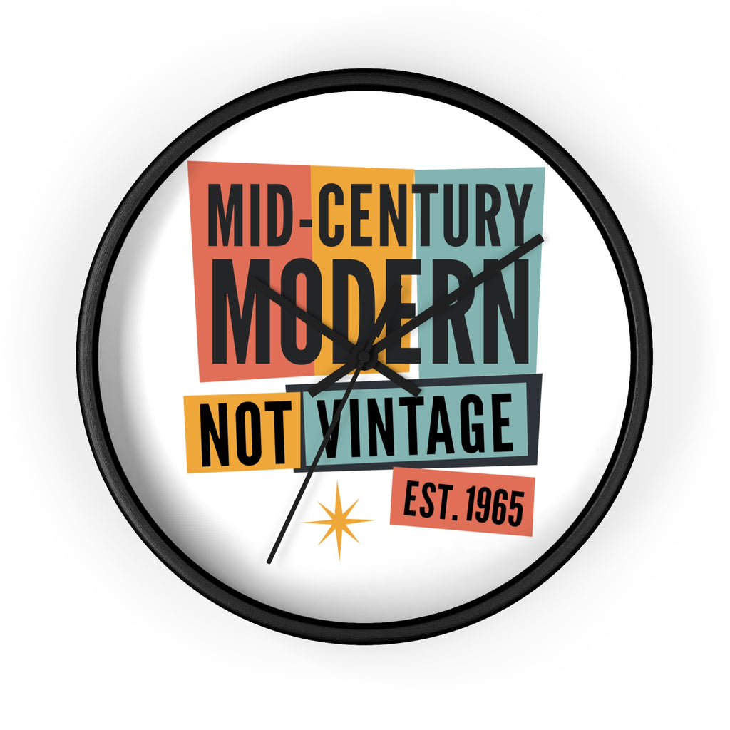 Mid-Century Modern Year Clock | Personalized EST. [YEAR] Wall Clock