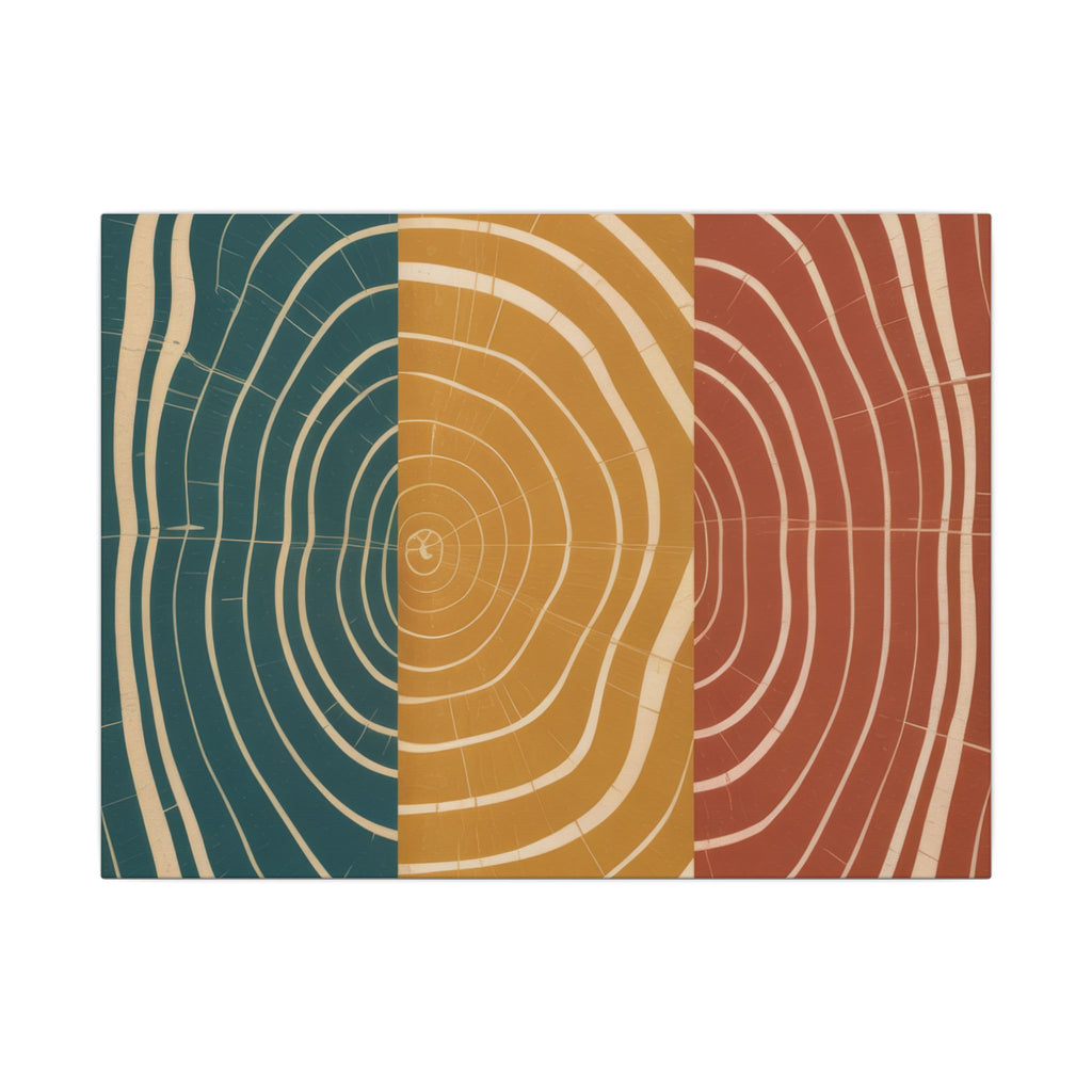 Abstract Wood Grain Trio Matte Canvas | Stretched Wall Art