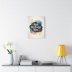 18 × 24 Rest Recharge Rise canvas displayed in a bright modern room
