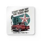 Retro Texas Coasters Set | 1950s Car & Oilfield Design