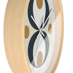 Mid Century Modern Clock | Atomic Retro Minimalist Hourglass Wall Clock