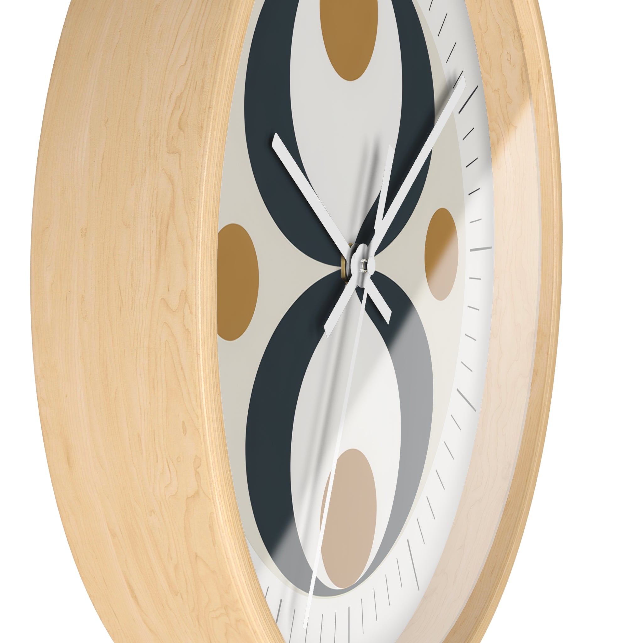 Mid Century Modern Clock | Atomic Retro Minimalist Hourglass Wall Clock