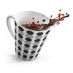 Black White Geometric Latte Mug | Mid Century Modern