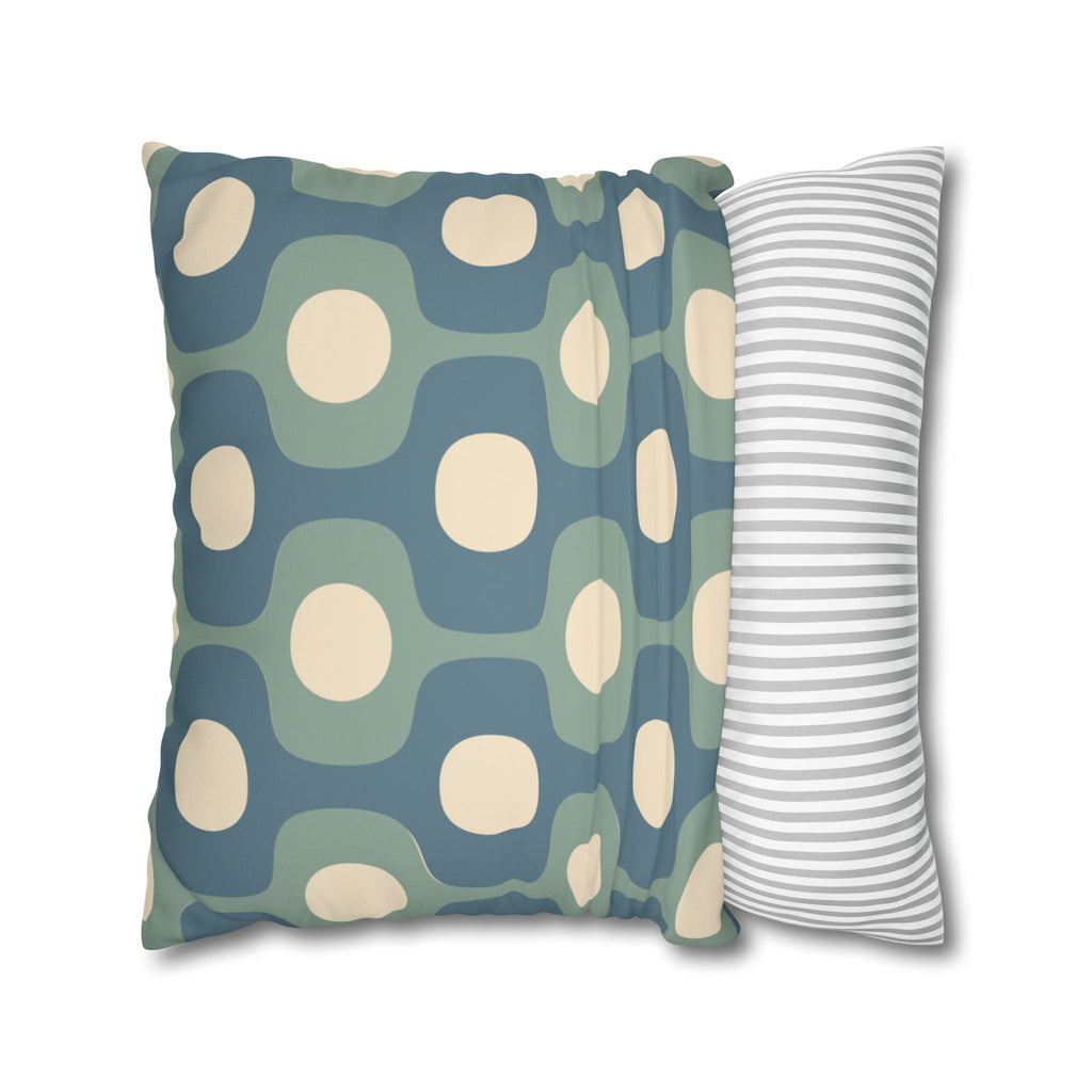 Mid-Century Geometric Pillowcase | Retro Abstract Square Pillowcase