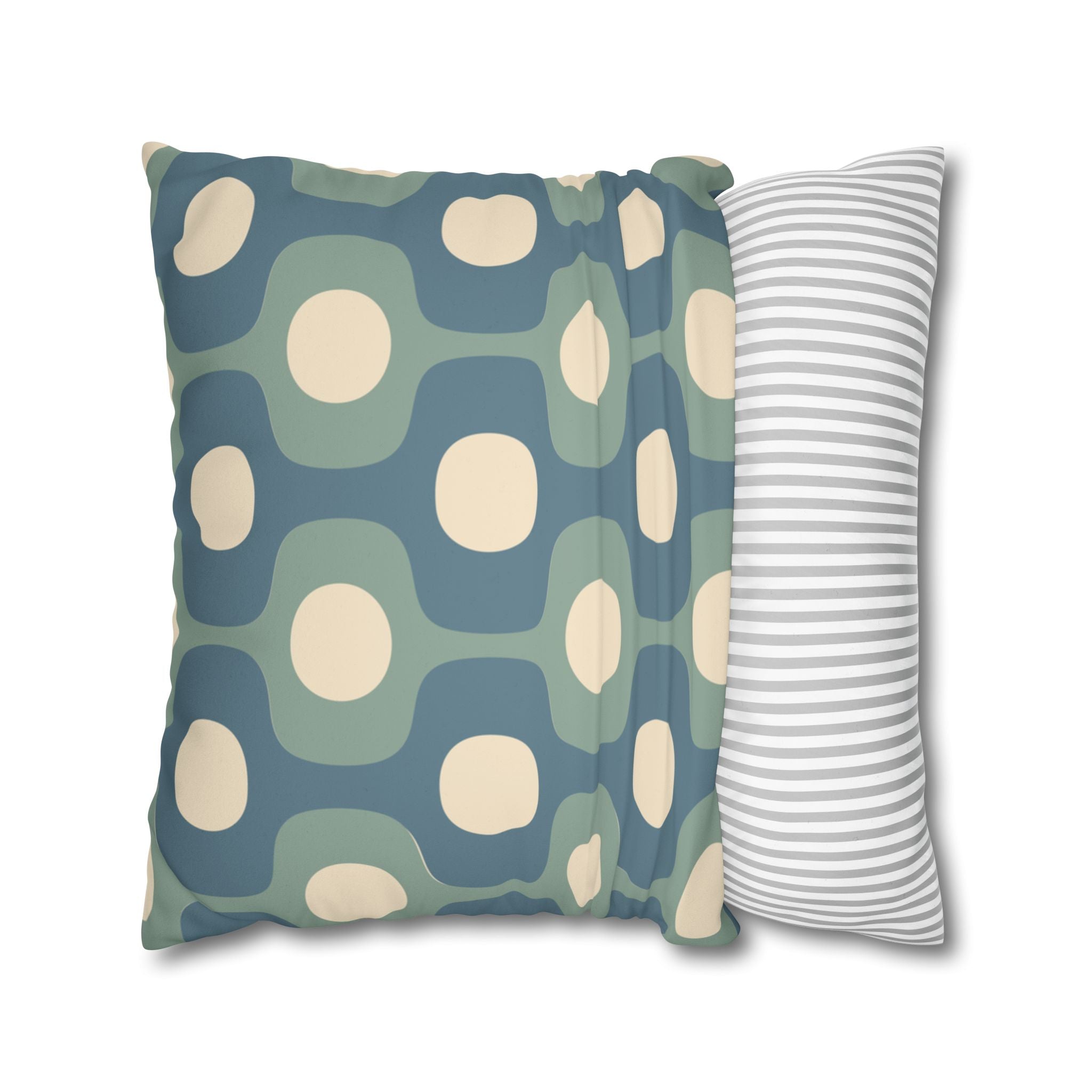 Mid-Century Geometric Pillowcase | Retro Abstract Square Pillowcase