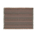Retro Green Geometric Woven Blanket | 1960s-Inspired Throw