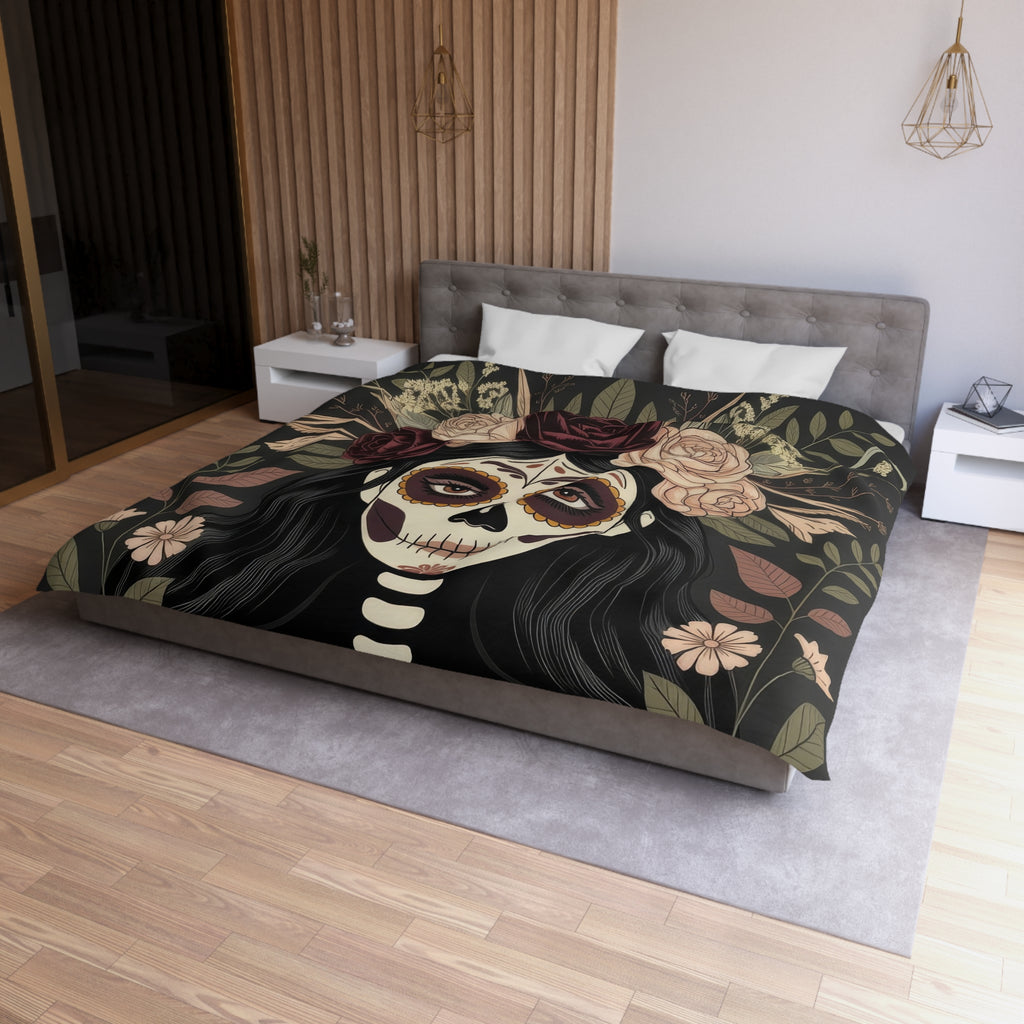 La Catrina Skull Gothic Microfiber Duvet Cover | Day of the Dead