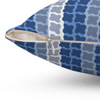 Retro Blue Geometric Throw Pillow | Mid Century Decor