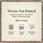 Moonlit Wolves Woven Blanket | Forest & Full Moon Throw