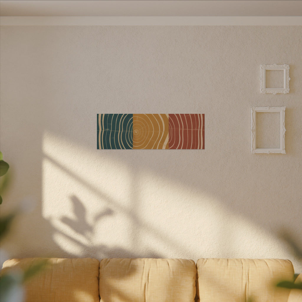 Abstract Wood Grain Trio Matte Canvas | Stretched Wall Art