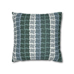 Retro Green Geometric Faux Suede Pillow Cover