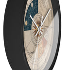 Leonardo da Vinci Chronometer Wall Clock | Renaissance Sketchbook Astronomy
