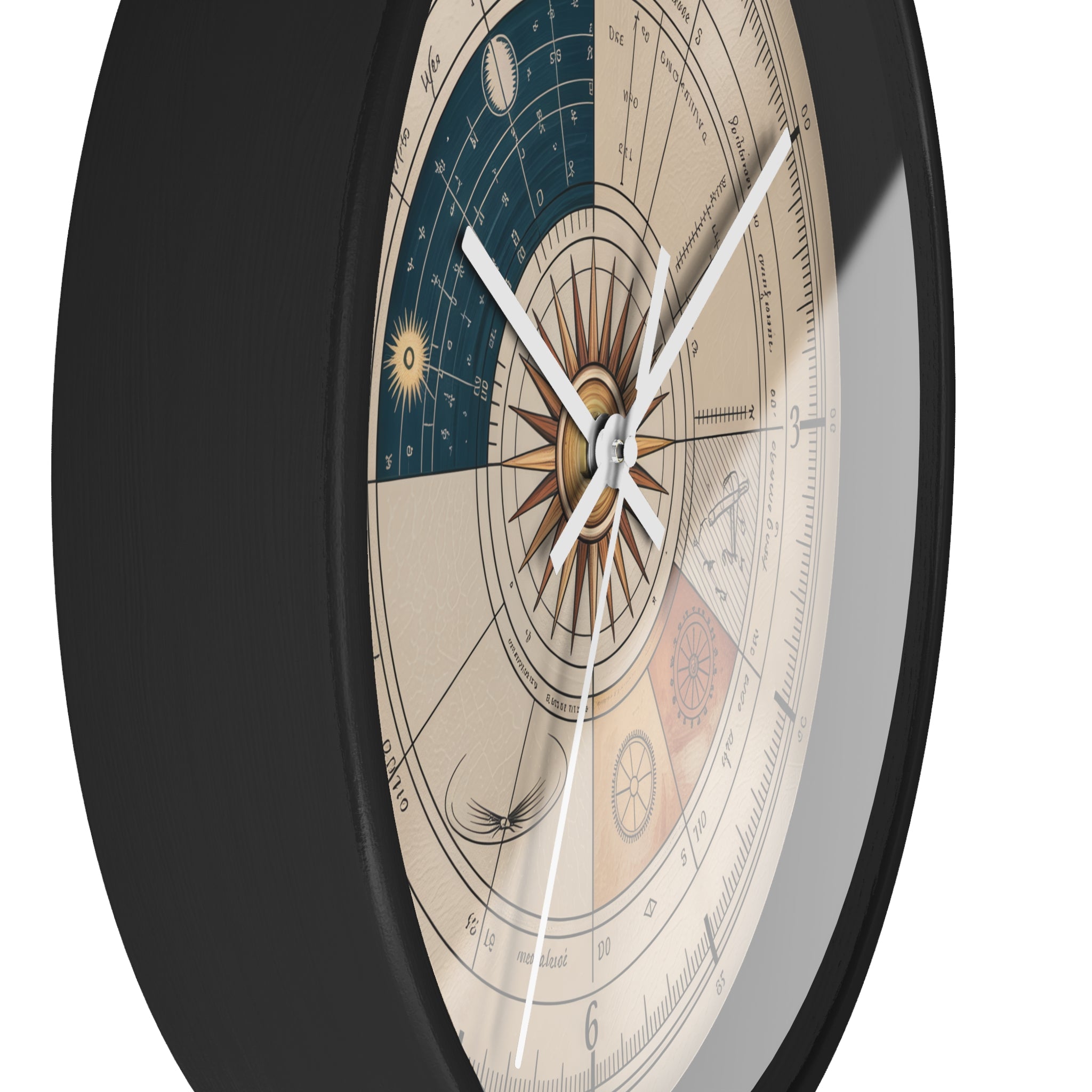 Leonardo da Vinci Chronometer Wall Clock | Renaissance Sketchbook Astronomy