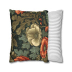 William Morris Poppy Faux Suede Pillow Cover