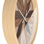 Maple Leaf Wall Clock | Marquetry-Style MCM Decor