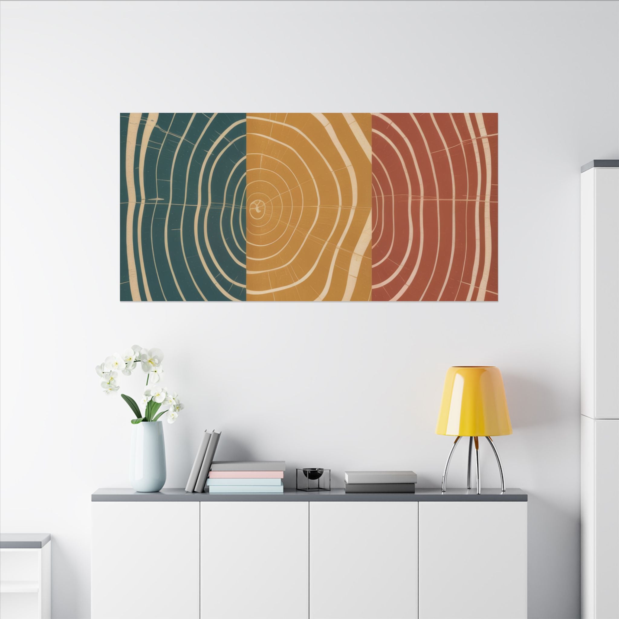 Abstract Wood Grain Trio Matte Canvas | Stretched Wall Art