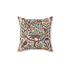 Folk Botanical Jaguar Faux Suede Throw Pillow