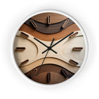 Geometric Starburst Wall Clock | Marquetry-Style Decor
