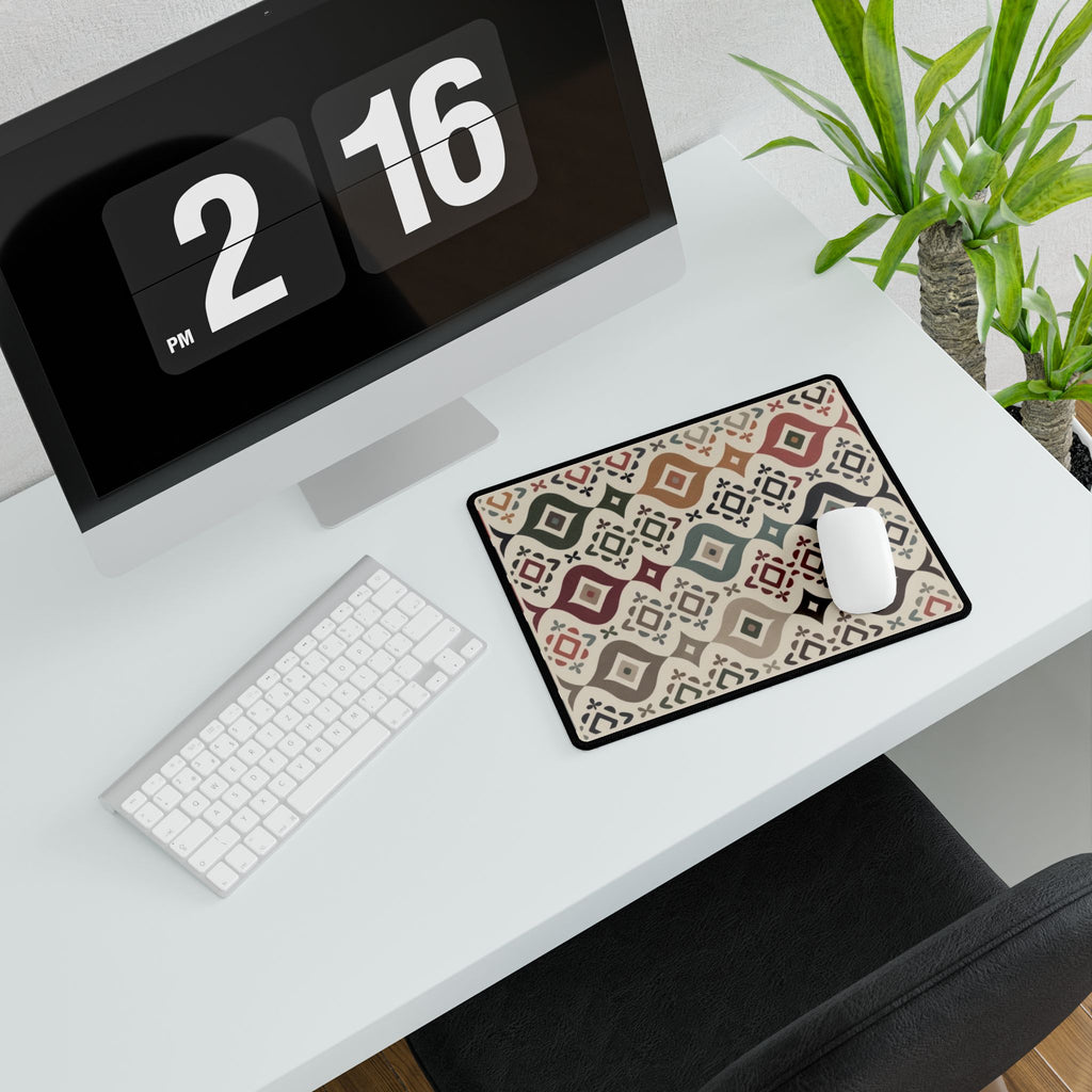Boho Aztec Pattern Desk Mat | Cubical Decor | Southwestern Tribal Mouse Pad