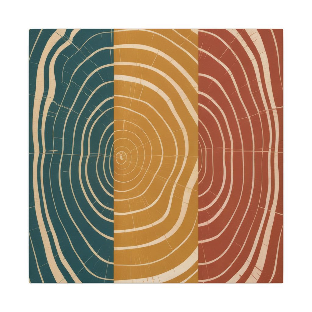 Abstract Wood Grain Trio Matte Canvas | Stretched Wall Art