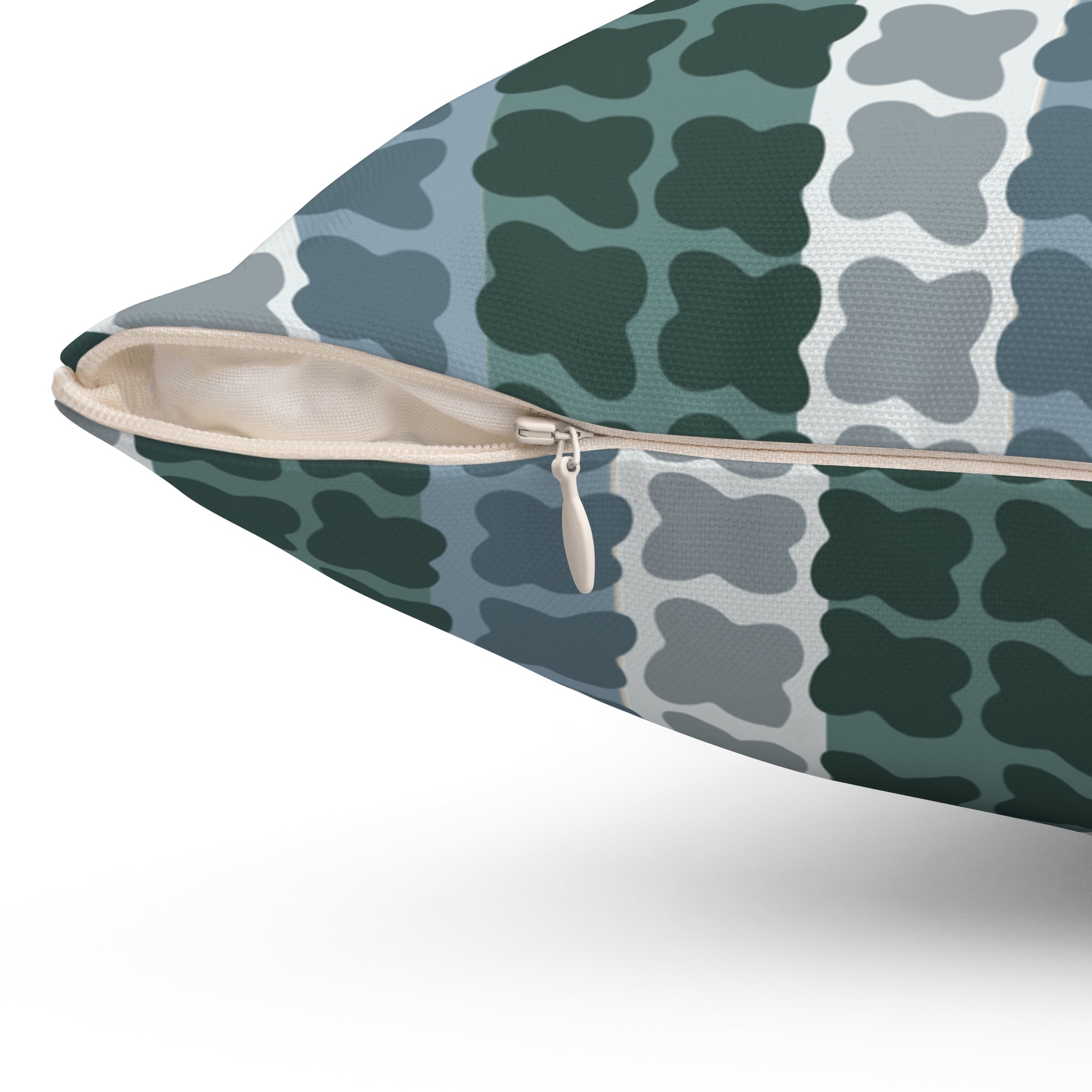 Mid Century Modern Geometric Pillow | 1960s Inspired Retro Green Pattern | MCM Throw Pillow with insert