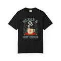 Hexes & Hot Cider T-shirt | Black Cat Mug Autumn Witchy Design