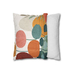 Watercolor Botanical Faux Suede Pillow Cover