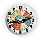 Retro UFO Sunburst Wall Clock | 1950s Space Age Decor