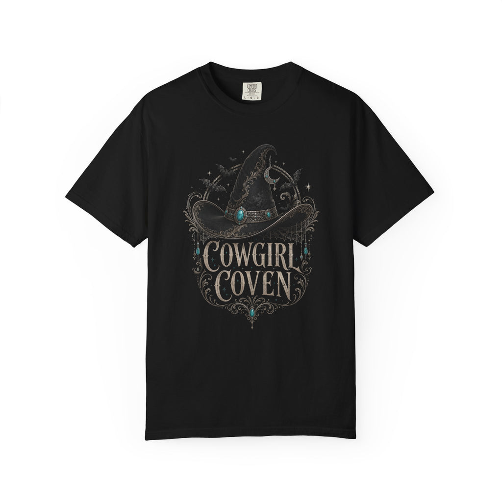 Cowgirl Coven Witchy Hat T-shirt | Cowgirl Witch Design